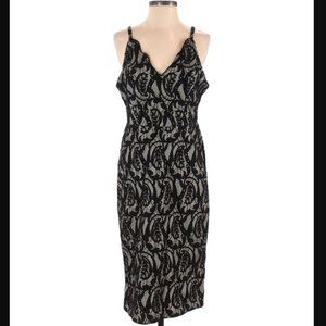 Evelyn Blue Lace Midi Dress sz L